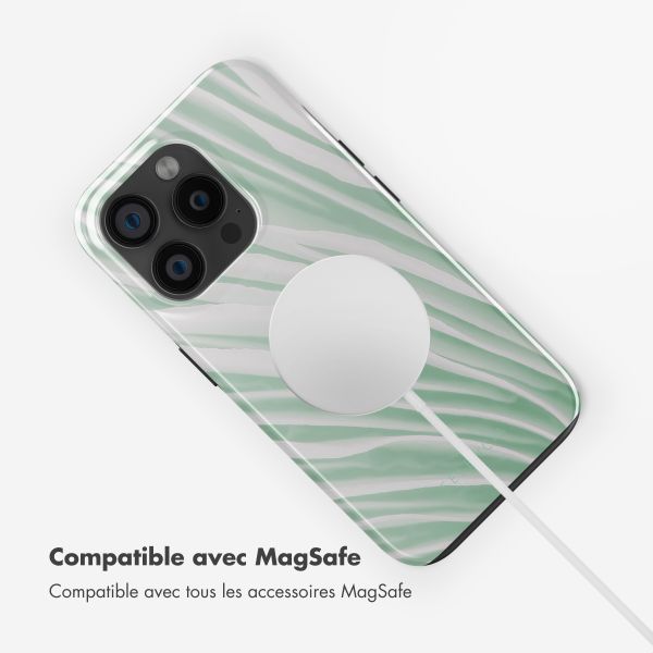 Selencia Coque arrière Vivid avec MagSafe Apple iPhone 15 Pro - Nature Grayed Jade