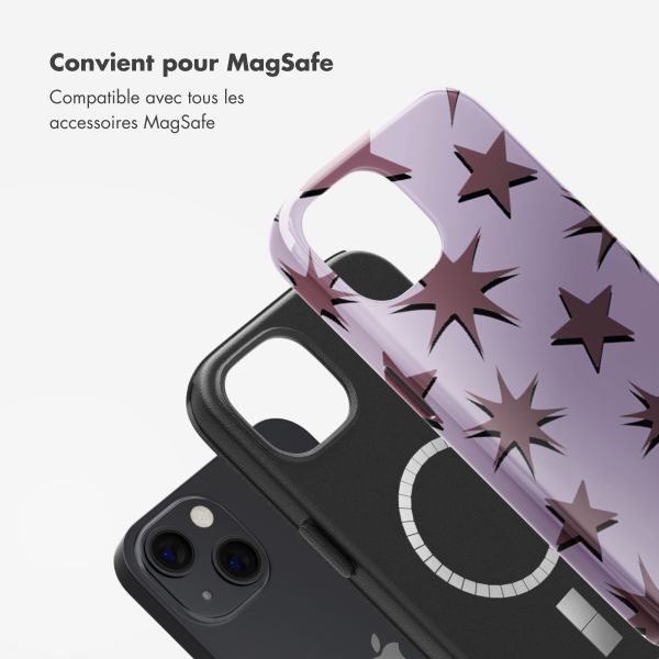 Selencia Coque arrière Vivid avec MagSafe Apple iPhone 13 - Stars Plum Lilac