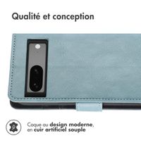 imoshion Étui de téléphone portefeuille Luxe Google Pixel 7a - Bleu clair