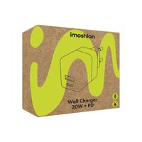 imoshion Wall Charger - Chargeur - Connexion USB-C et USB - Power Delivery - 20 Watt - Blanc