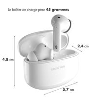 imoshion Aura Pro Écouteurs intra-auriculaires sans fil - Réduction active du bruit (ANC) - Blanc