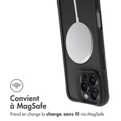 imoshion Rugged Hybrid Carbon Case avec MagSafe Apple iPhone 16 Pro - Noir