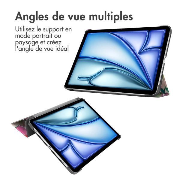 imoshion Coque tablette Design Trifold Apple iPad Air 13 pouces (2025) M3 / (2024) M2 - Floral Water Color