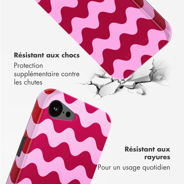 Selencia Coque arrière Vivid avec MagSafe Apple iPhone 16e - Wave Vibes Lipstick
