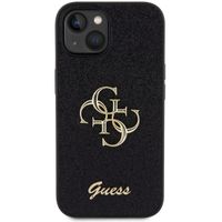 Guess Coque 4G Metal Logo Glitter Apple iPhone 15 - Noir