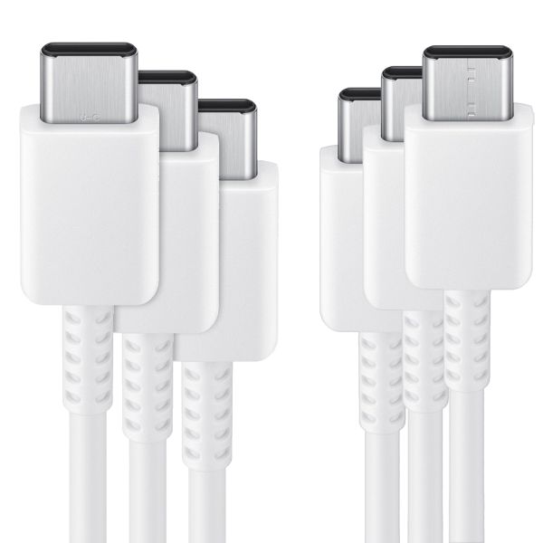 Samsung 3x Original câble USB-C vers USB-C emballage d'usine - 1 mètre - 25 Watt - Blanc