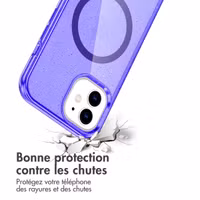 imoshion Coque Pailletée avec MagSafe Apple iPhone 12 (Pro) - Paillettes Violet