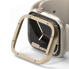 Ringke Style de lunette Apple Watch Series 7 / 8 / 9 - 41 mm - Hairline Bolts Gold