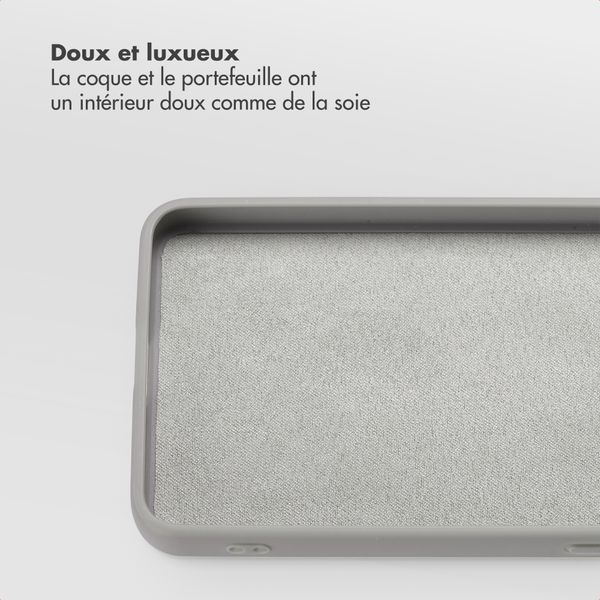 Selencia Étui portefeuille amovible Olyn avec MagSafe Samsung Galaxy S26 - Gris