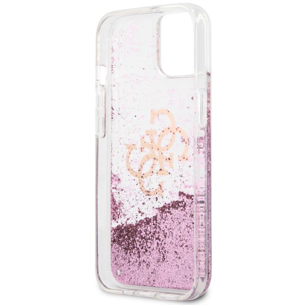 Guess Coque 4G Logo Liquid Glitter Apple iPhone 13 - Rose