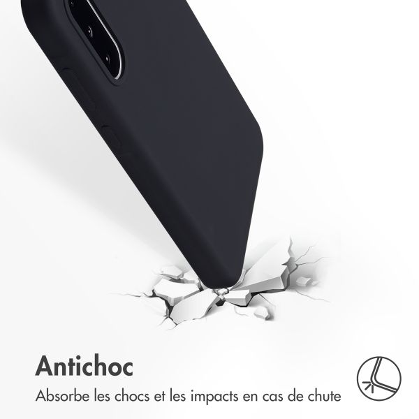 Accezz Coque Liquid Silicone Samsung Galaxy A36 - Noir