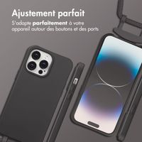 imoshion Coque arrière Color avec cordon amovible et MagSafe Apple iPhone 14 Pro Max - Black Coffee