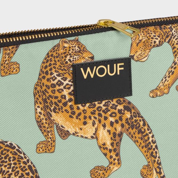Wouf Daily Pochette ordinateur 15-16 pouces - Emerald Leopard