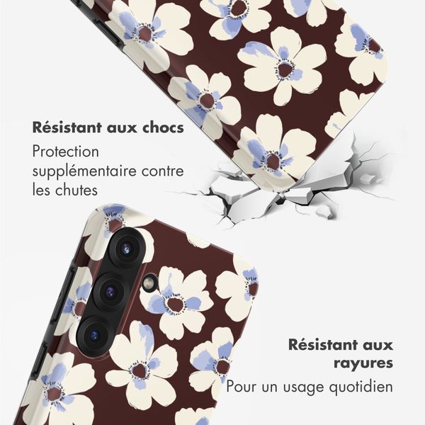 Selencia Coque arrière Vivid avec MagSafe Samsung Galaxy S25 - Choco Flower Pop