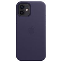 Apple Coque Leather MagSafe Apple iPhone 12 (Pro) - Deep Violet