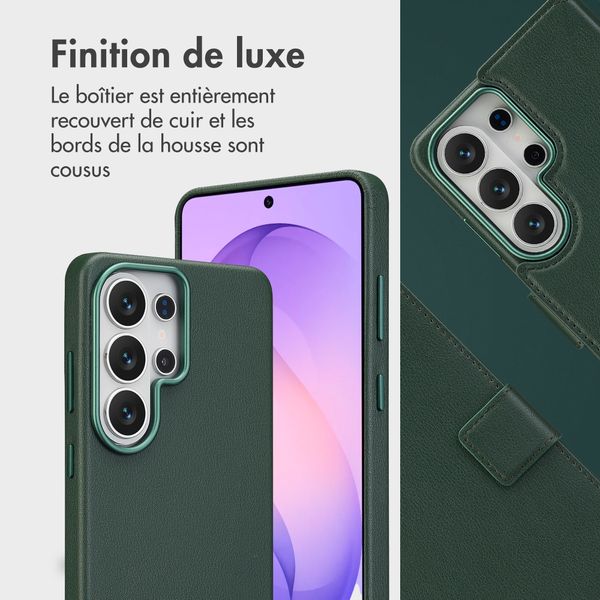 Accezz Étui de télephone portefeuille en cuir 2-en-1 avec MagSafe Samsung Galaxy S26 Ultra - Cedar Green