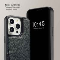 Selencia Coque arrière avec cordon et porte-cartes Nova iPhone 15 Pro - Noir