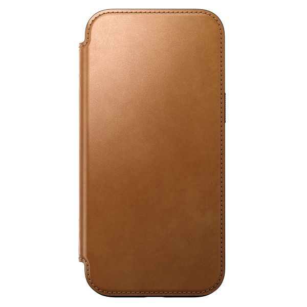 Nomad Étui de téléphone portefeuille Modern Leather Folio iPhone 16 Pro Max - English Tan