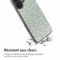imoshion Coque Design Apple iPhone 16 - Smoke Green Flowers
