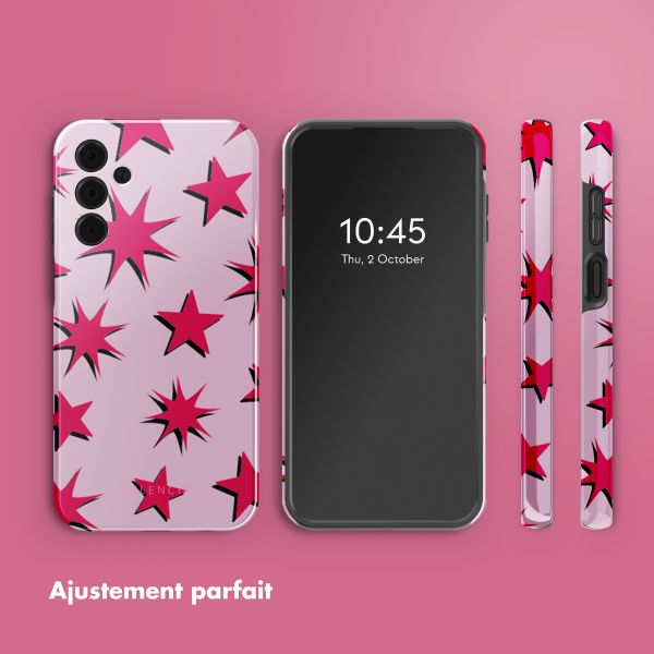Selencia Coque arrière Vivid Samsung Galaxy A15 (5G) - Stars Rubine Red Light Pink