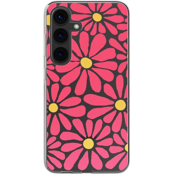 imoshion Coque design pour Samsung Galaxy S24 - Dusty Rose Flowers Connect