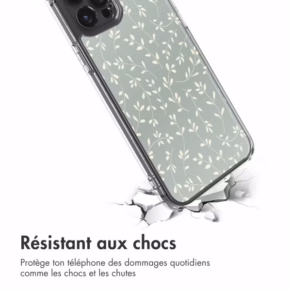 imoshion Coque Design Apple iPhone 12 (Pro) - Smoke Green Flowers