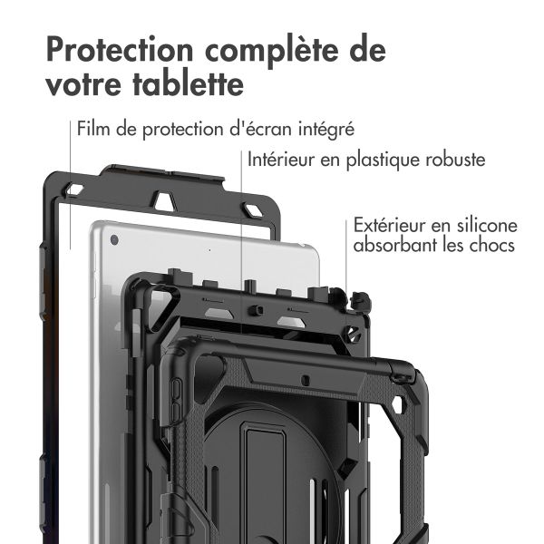 Accezz ﻿Coque arrière robuste avec bandoulière iPad Air 3 (2019) / Pro 10.5 (2017) - Noir