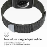 imoshion Bracelet magnétique milanais Apple Watch Series 1 - 11 / SE / Ultra (44/45/46/49 mm) - Taille S - Space Grey