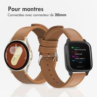 imoshion Bracelet en cuir moderne pour Samsung Galaxy Watch 7 (40/44 mm) - Marron
