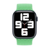 Apple Bracelet Solo tressé Apple Watch | 44/45/46/49 mm - Taille 5 - Bright Green