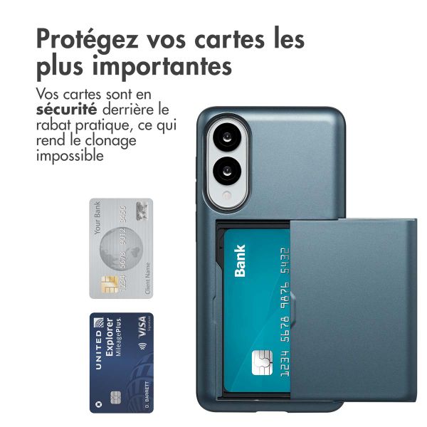imoshion Coque arrière avec porte-cartes Samsung Galaxy S25 Edge - Bleu foncé