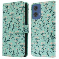 imoshion Étui de téléphone portefeuille Design Motorola Moto G04 / G24 - Blue Flowers