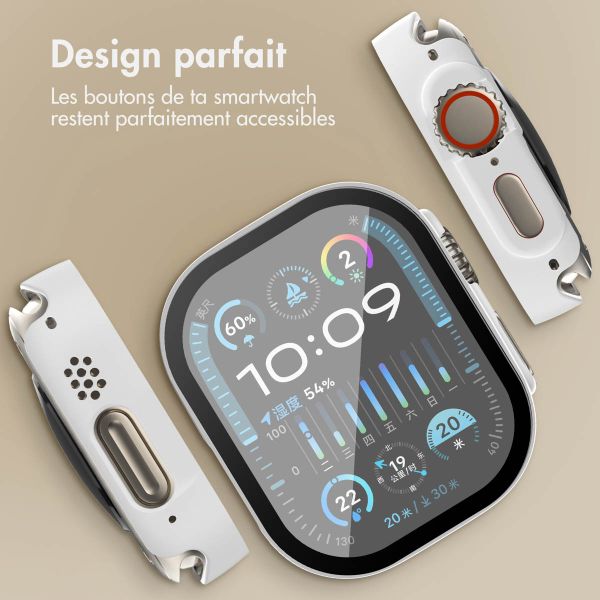 imoshion Coque rigide à couverture complète Apple Watch Ultra / Ultra 2 / Ultra 3 - 49 mm - Blanc
