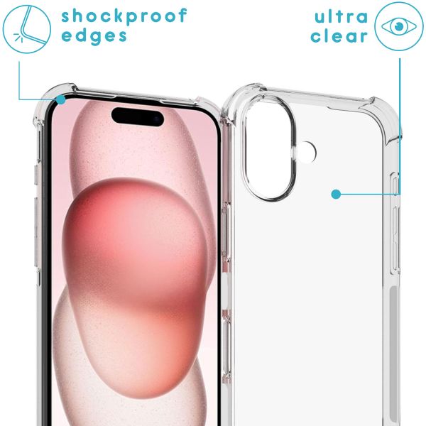 imoshion Coque avec cordon iPhone 16 - Noir / Dorée