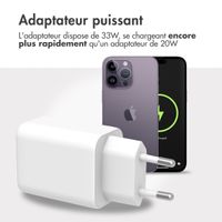 Accezz Chargeur Mural Power Plus - 33W - Blanc