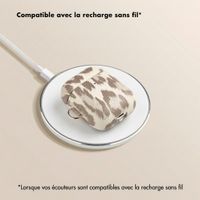 Selencia Coque Sabi motif panthère  Apple Airpods 1 / 2 - Soft Ivory