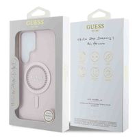 Guess Coque MagSafe IML avec strass Samsung Galaxy S25 Ultra - Rose