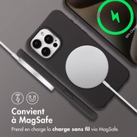 imoshion Coque arrière Color avec cordon amovible et MagSafe Apple iPhone 15 Pro Max - Black Coffee
