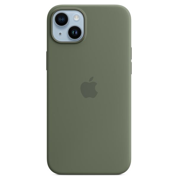Apple Coque en silicone MagSafe Apple iPhone 14 Plus - Olive