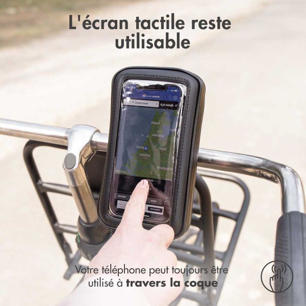 imoshion Support de téléphone pour vélo - Universel - Avec housse - Noir