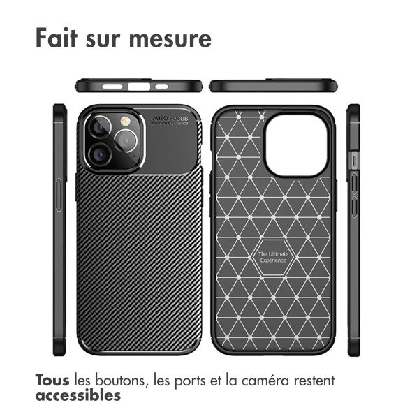imoshion Coque silicone Carbon Apple iPhone 14 Pro - Noir