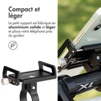 imoshion Support de téléphone pour vélo et moto - Mini - Aluminium - Léger - Ajustable - Noir