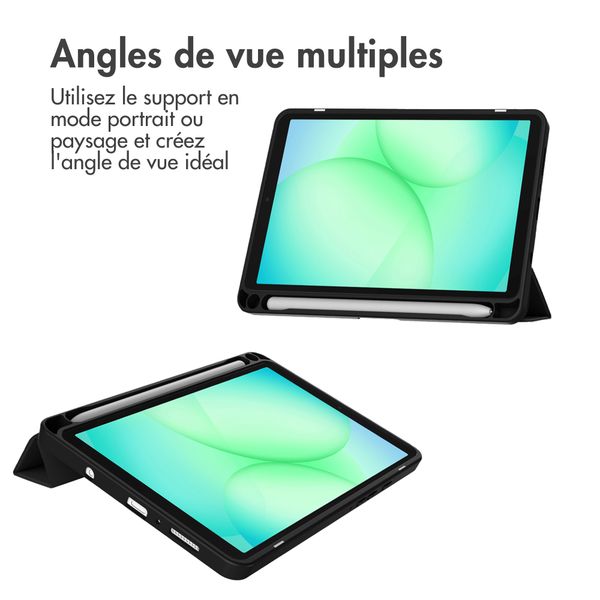imoshion Coque tablette rigide Trifold Samsung Galaxy Tab A11 Plus - Noir