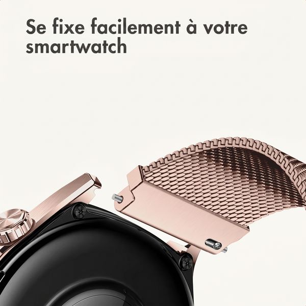 imoshion Bracelet magnétique milanais  - Connexion universelle 20 mm - Rose Gold