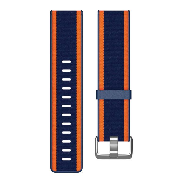 Fitbit Bracelet Woven Fitbit Versa / Versa 2 / Versa Lite - Taille L - Navy / Orange
