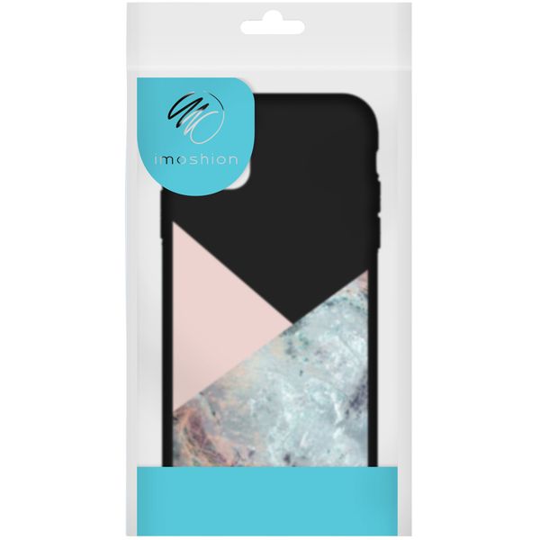 imoshion Coque Design iPhone 12 (Pro) - Marbre - Rose / Noir