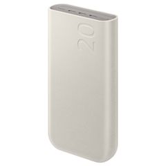 Samsung Batterie externe 20 000 mAh - Charge rapide 45 Watt - 3x USB-C - Beige