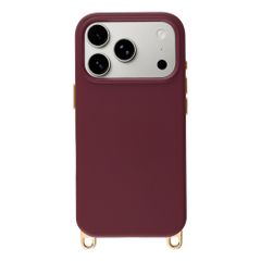 Selencia Coque arrière Rivièra avec MagSafe avec crochets amovibles Apple iPhone 17 Pro - Bold Burgundy