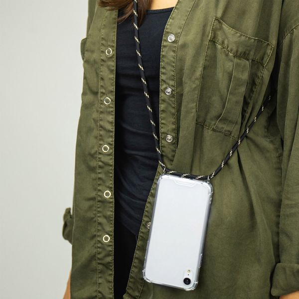 imoshion Coque arrière transparente avec cordon Samsung Galaxy S21 Plus - Noir & Doré