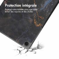 imoshion Coque tablette Design Trifold Samsung Galaxy Tab A11 Plus / A9 Plus - Black Marble
